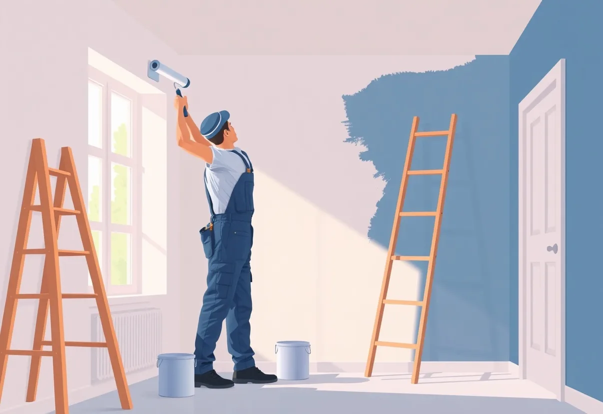 Peintre Goussainville 95190 en intervention sur un chantier